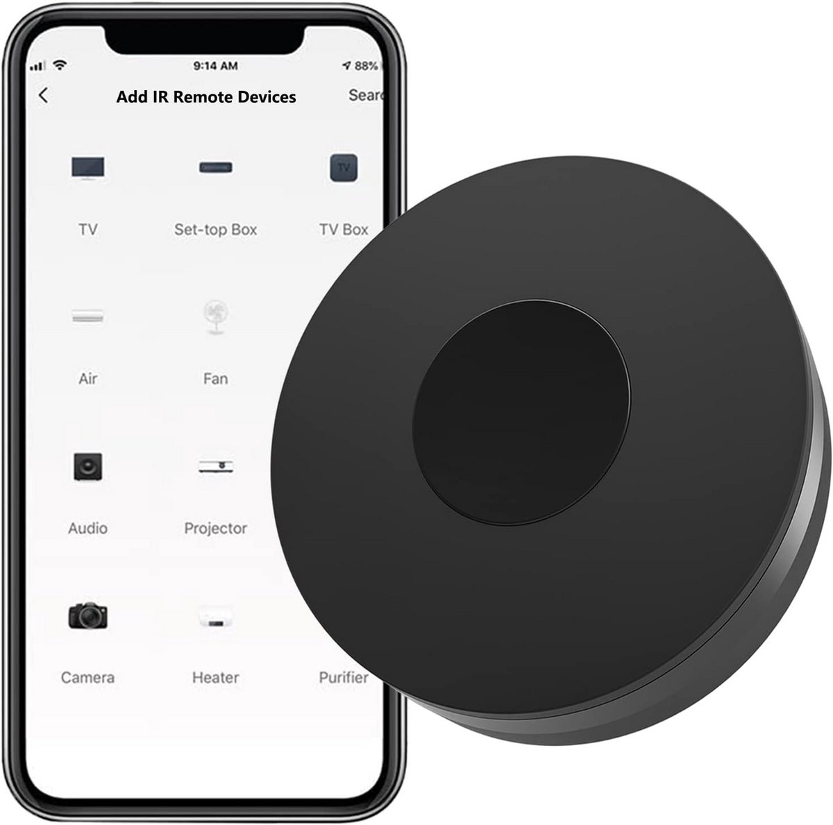 Universele Wifi IR Afstandsbediening Hub - Smart Home Controller voor Airco, TV & Ventilator (Werkt met Alexa)