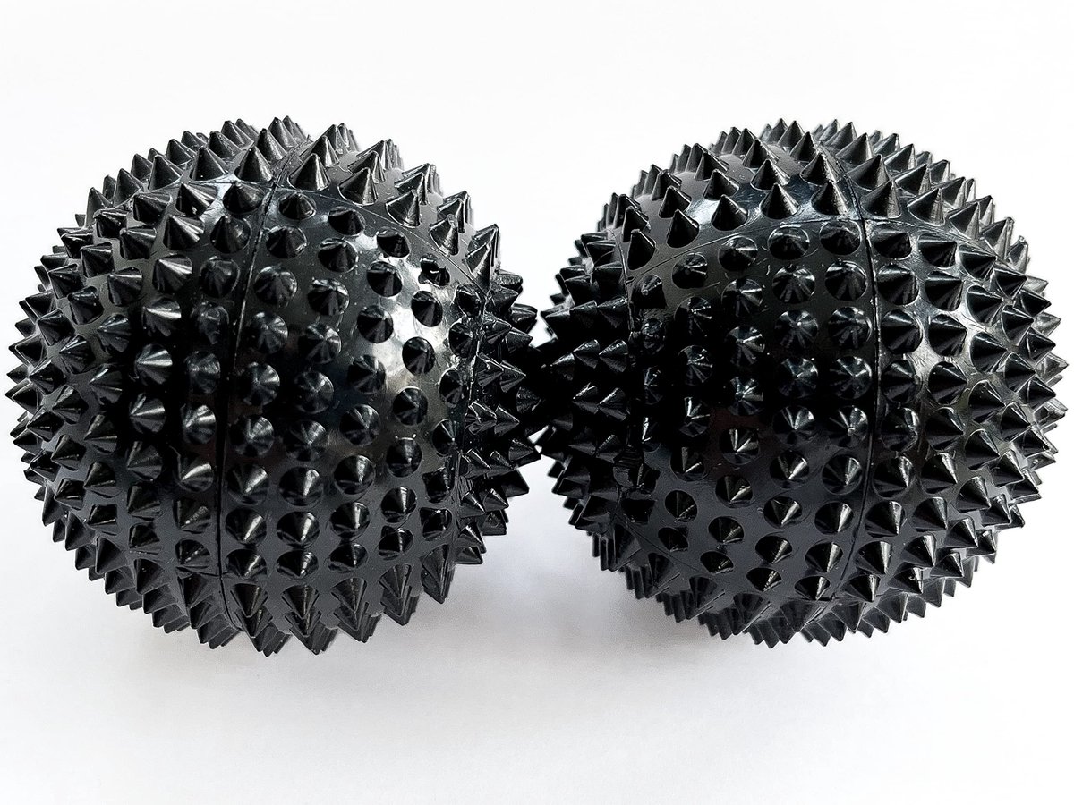 IMPERATORIS® Massage Ball - Trigger Point Ball - Spiky Ball for Foot Massage and Back - Physiotherapy and Recovery - Kunststof - 4.7 cm - 2 Stuks - Zwart