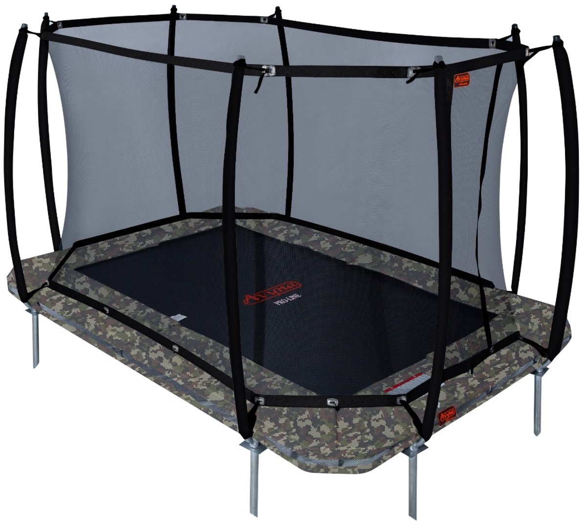 Avyna Pro-Line InGround trampoline 234 - 340x240 cm + Royal Class Veiligheidsnet - Camouflage