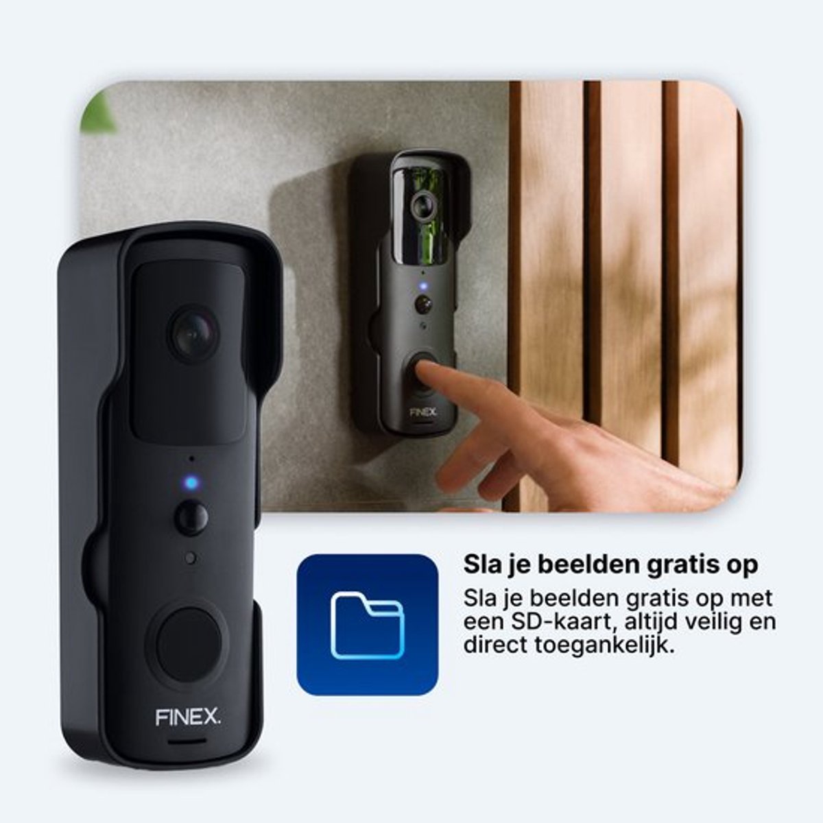 Finex Video Deurbel V1.1 - Inclusief binnenbel & batterijen - afbeelding 3