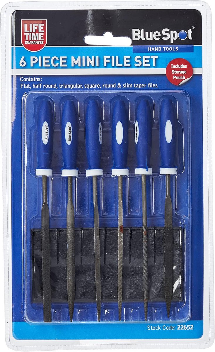 6-delige Mini Vijlenset met Opberghoes - Voor Precisiewerk en Hobby