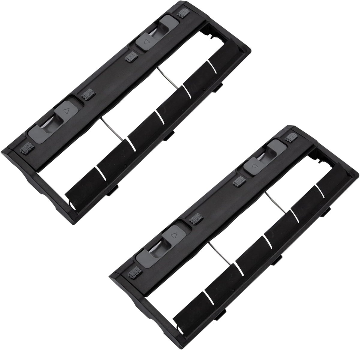 2 stuks Hoofdborstelafdekking - geschikt voor Ecovacs Deebot Ozmo -X1-serie - T8 - T5 - T9 - T10 - T20 - N5 - N8 - N9 - N8pro - klitvrije borstel - zwart