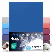 Hoeslaken etérea Extra Jersey 140x200 - 160x220 cm - Oekotex - 100% coton - jusqu'à 35 cm - Blauw