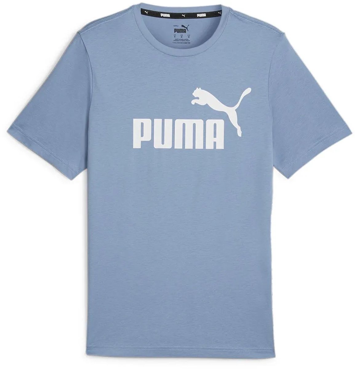 Puma Ess Logo T-shirt Met Korte Mouwen M Man Vrouw Blauw