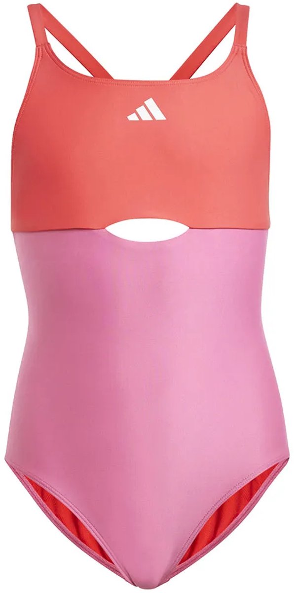 Adidas Colorblock X Back Zwemkleding 14-15 Years Meisje Rood