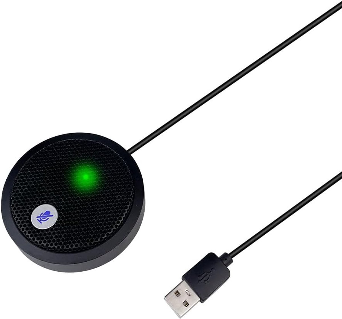 USB Desktopmicrofoon met Mute-knop en LED-display, Ruisonderdrukking & Omnidirectionele Opname, Direct Gebruiken op PC en Laptop