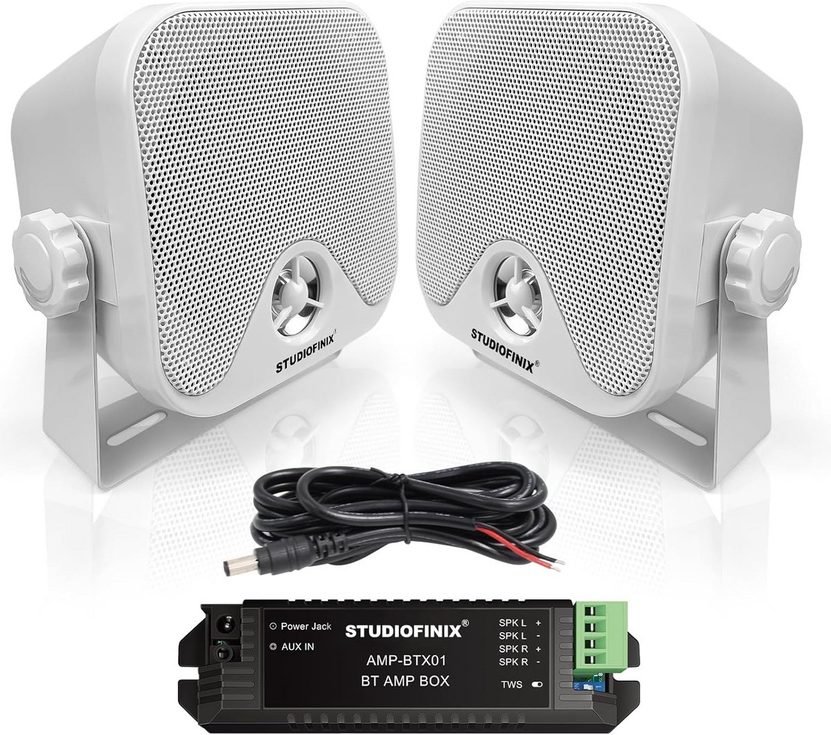 Waterdichte Bluetooth Audio Speakerset voor Motor, Quad, Tractor en Boot - Marine Stereo Systeem