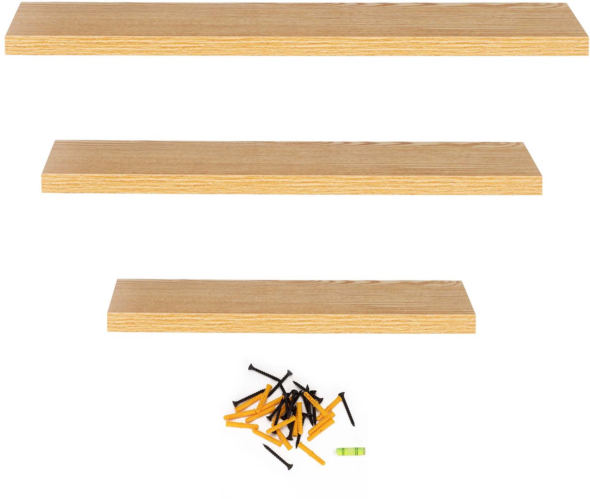 Springos Wandplank - Boekenplank - Ophangbaar - 3 Delig - Metaal - 3 Kg