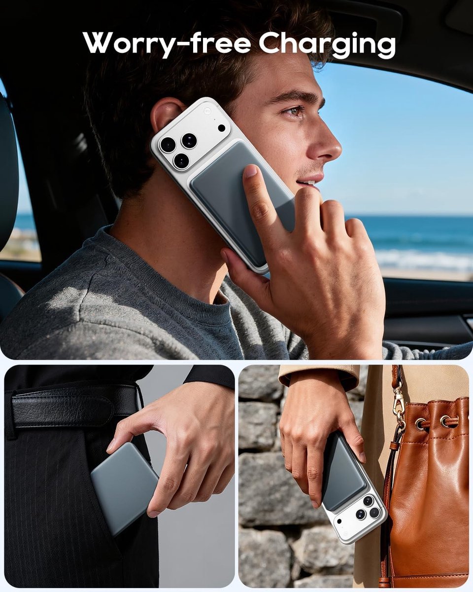 Blynk Magnetische Powerbank 10.000 mAh - Draadloos Snelladen - afbeelding 3