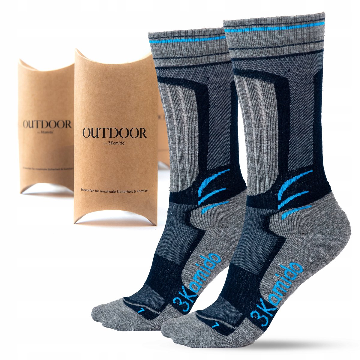 Warme Merino Sokken Perfect Cadeau voor Opa Grijs