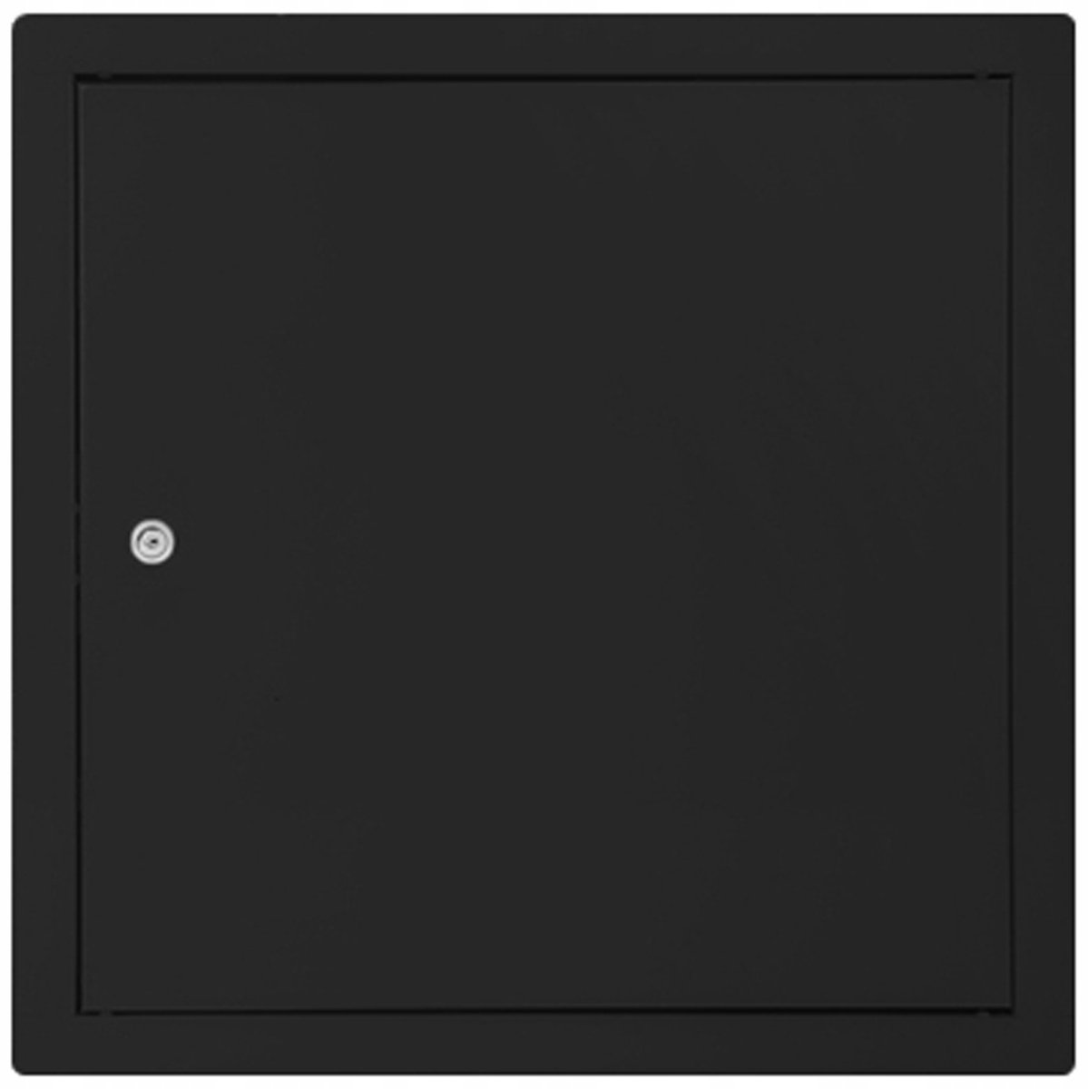 Zwarte Metalen Luik 60x60cm Zwart met Slot