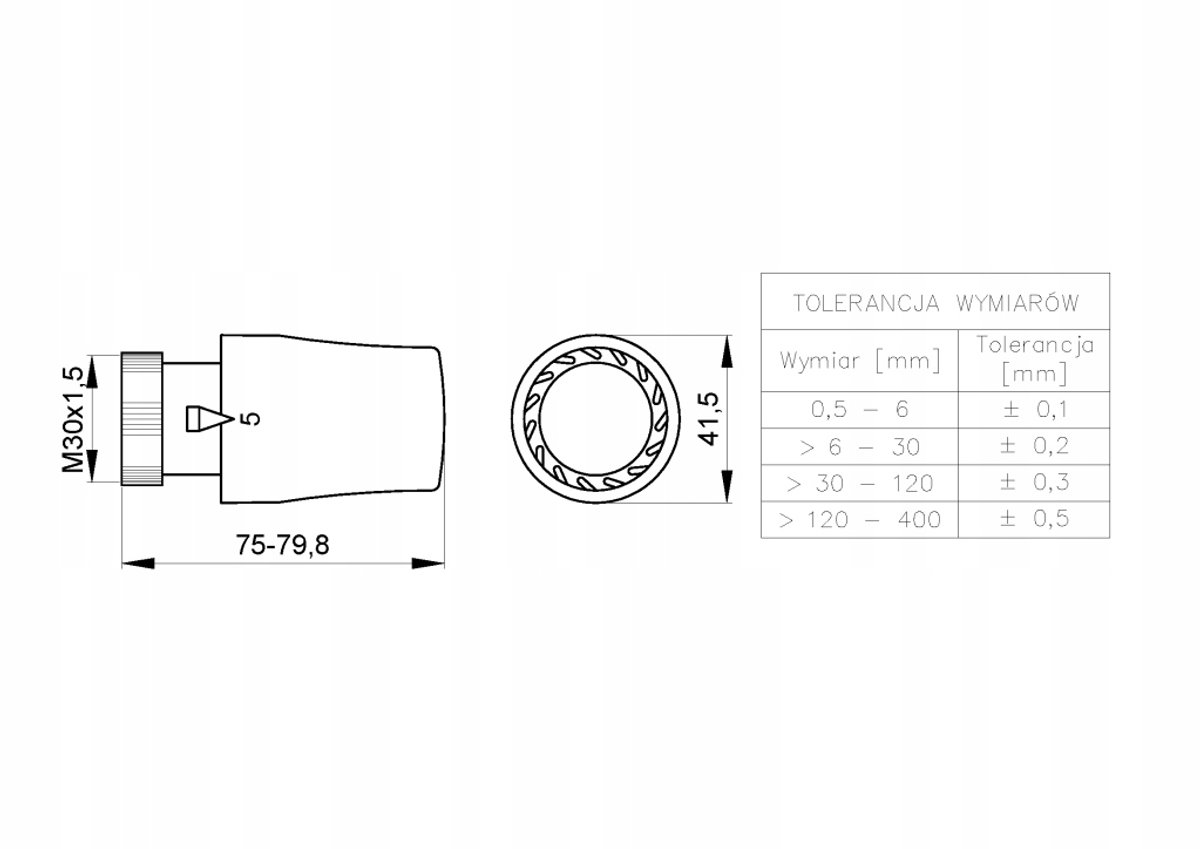 Invena PROV Thermostatische Set - Rechte Aansluiting 1/2"