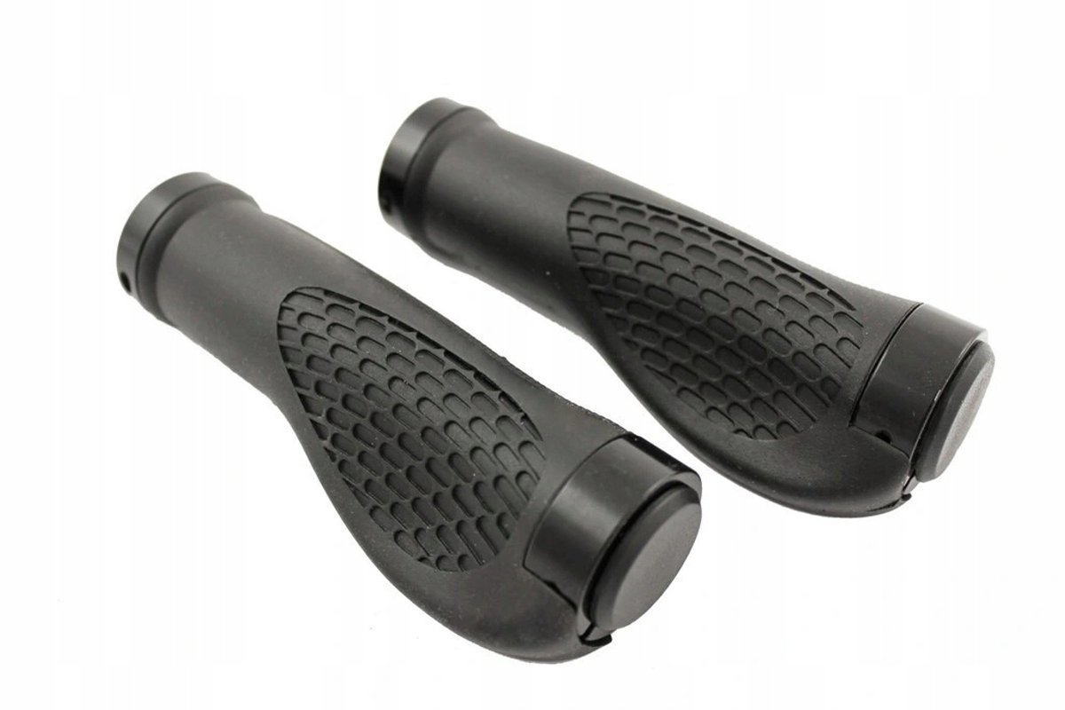 Ergonomische Fietsstuurgrepen 130mm Alu Klemmen Zwart