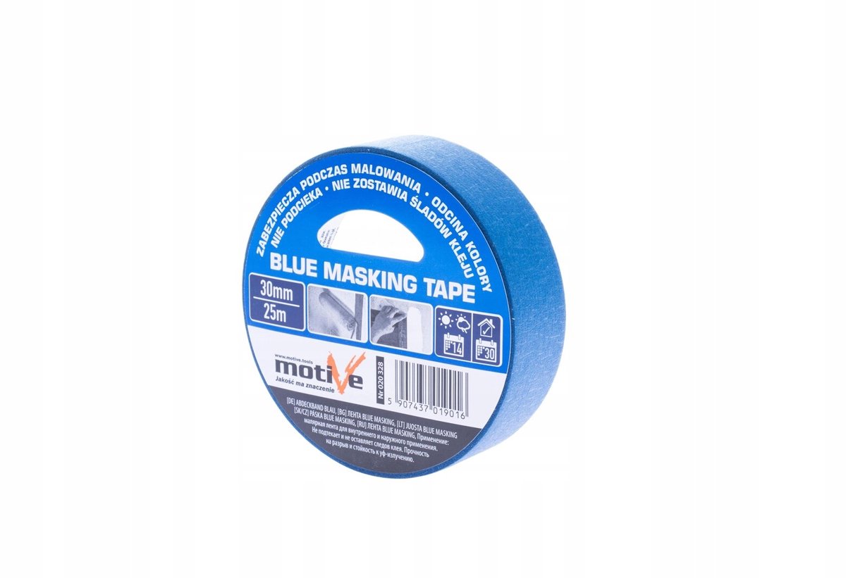 Professionele Blauwe Afplaktape 30mm x 25m - Scherpe Kleurranden