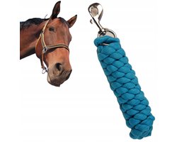 York Meg Paard/Alpaca Tether - Turkoois, 220 cm, karabijnhaak