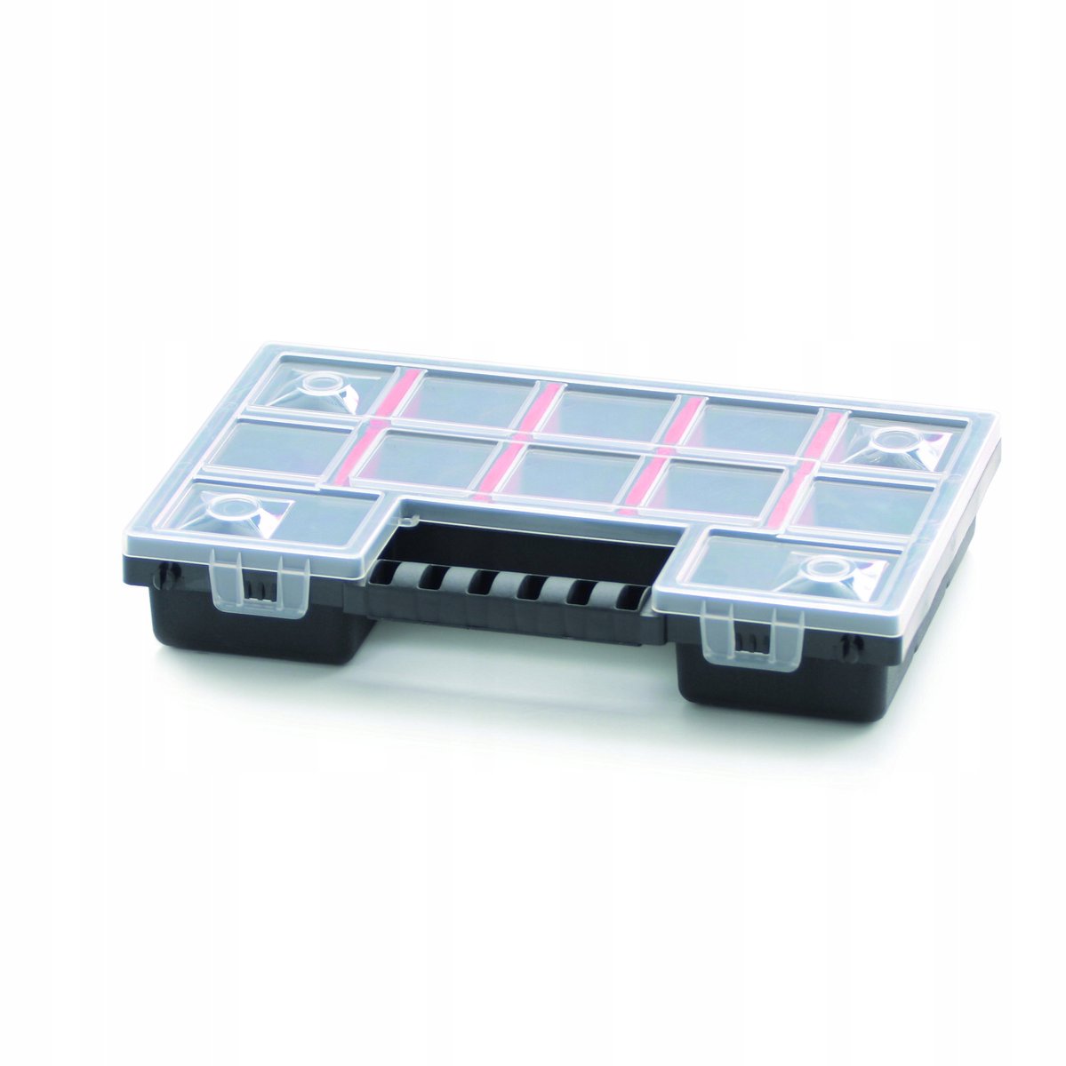 Zwarte Organizer met Deksel - 28,7 x 18,6 x 5 cm - Zwart