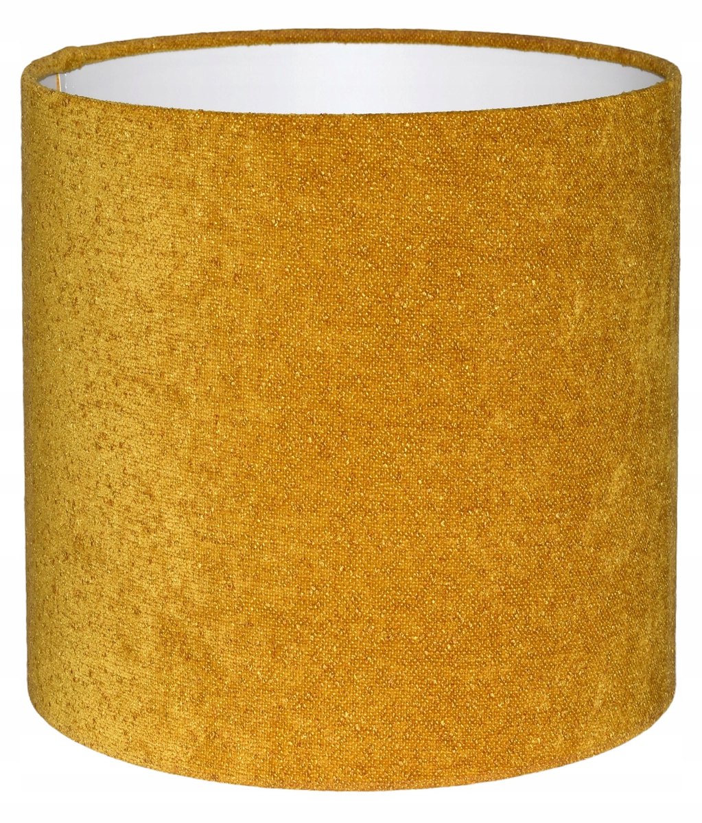 Cilindrische Lampenkap Boucle Honing Geel 15x15cm E27