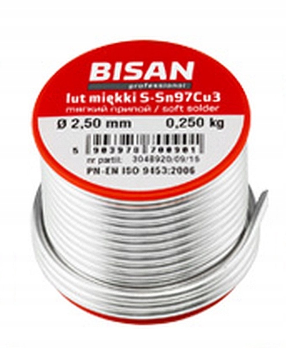 Bisan Soldeerdraad 2.5mm 250g - Zacht Lood voor Koperen Leidingen