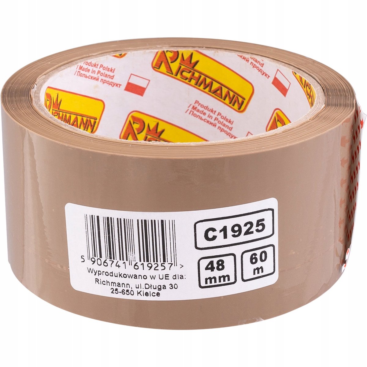 Bruine Pakkingstape Richmann 48mm x 60m - 1 Rol