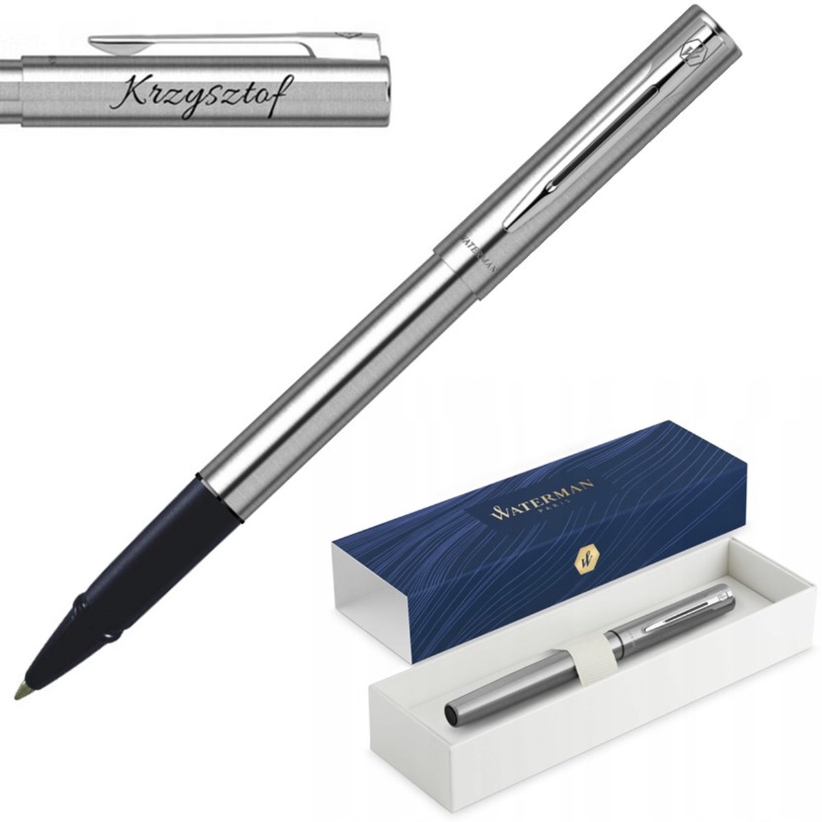 Waterman Allure Vulpen - Zilverkleurig, Gravure, Cadeauset