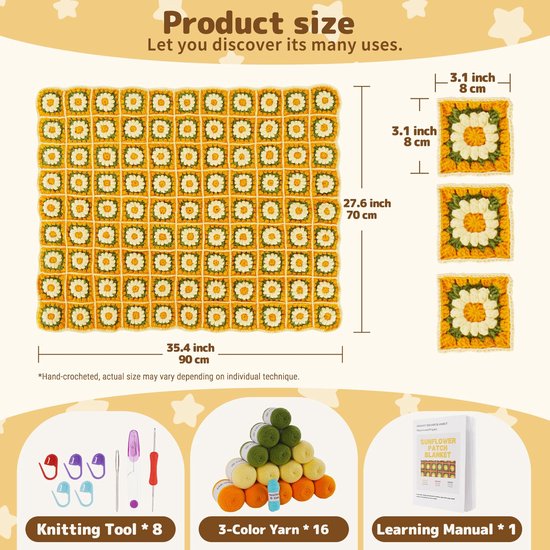 IMPERATORIS® Creative Haakpakket/Haken pakket 16 stuks - Inclusief Breinaalden - Voor Volwassenen en Beginners — afbeelding 2