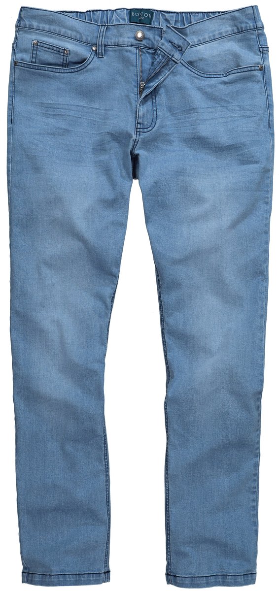 Boston Park - Heren - Coolmax-jeans 5-pocket Regular Fit elastische tailleband - Licht blauw denim - Maat 26