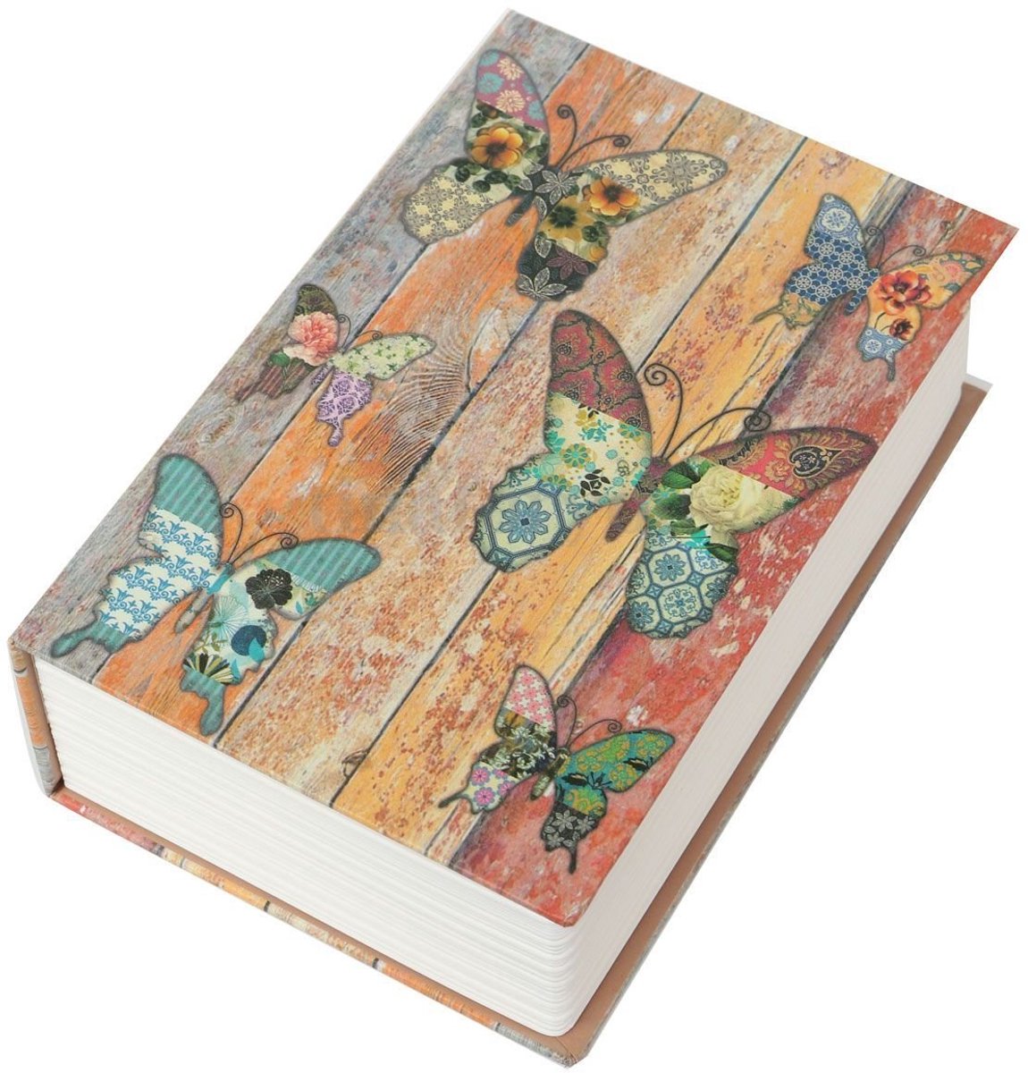 Simulatieboekkluis Groot formaat 17,8 x 11,5 x 5 cm met slotsleutel en contant geld sieradendoos voor kinderen Kerstcadeaus (stijl 3)