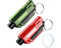 2025 nieuwe Veiligheidshamer auto- Veiligheidshamer-2 autoveiligheidsaccessoires-2-in-1 autoveiligheidshamer - Snelle ruitenbreker en gordelsnijder - Geschikt als noodhulpmiddel bij auto-uitstappen - Inclusief testglas - (Rood, Groen)