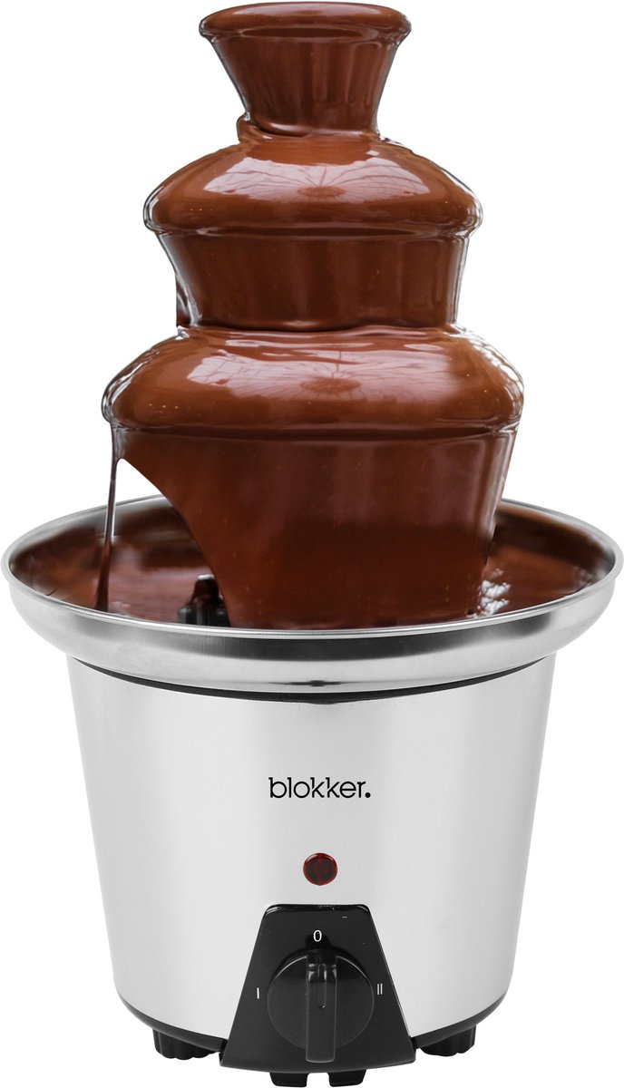 Blokker Chocoladefontein - 400ml - 3 Laags - Indicatielampje - Smeltfunctie - 90W - RVS - CF-126770.2