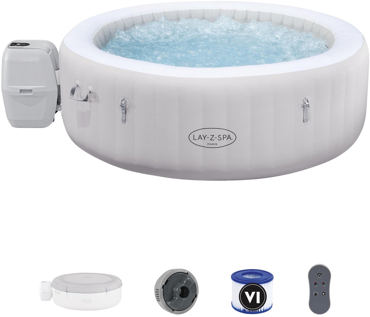 Bestway Lay-Z-Spa Paris Luxe AirJet Opblaasbare Spa met Ledverlichting - afbeelding 3