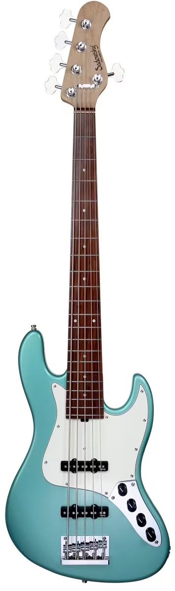 Sadowsky MetroExpress Vintage J/J Bass Morado Solid Sage Green Metallic 5-snarige elektrische basgitaar