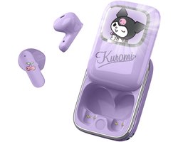 Kuromi - draadloze oordopjes - scherm met LED verlichting - met oplaadcase - touch control - lange batterijduur - TWS earpods bluetooth