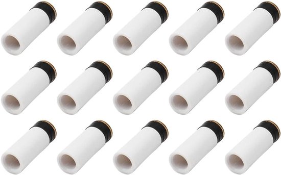 Green Glow - Set van 15 witte biljartkeu adereindhulzen met vervangbare tips - Biljartaccessoires voor vervanging van onderdelen. — afbeelding 5