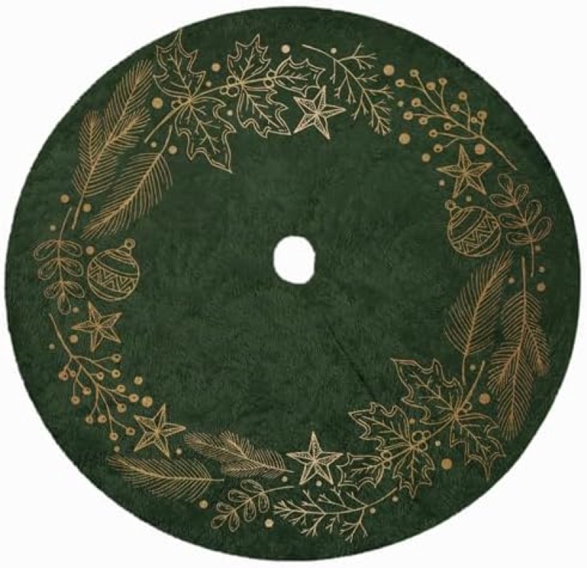 Kerstboom ondermat van 150 cm met pluche kerstthema - PromoHome - Beschermkleed in kerstsfeer met pluche uitstraling.