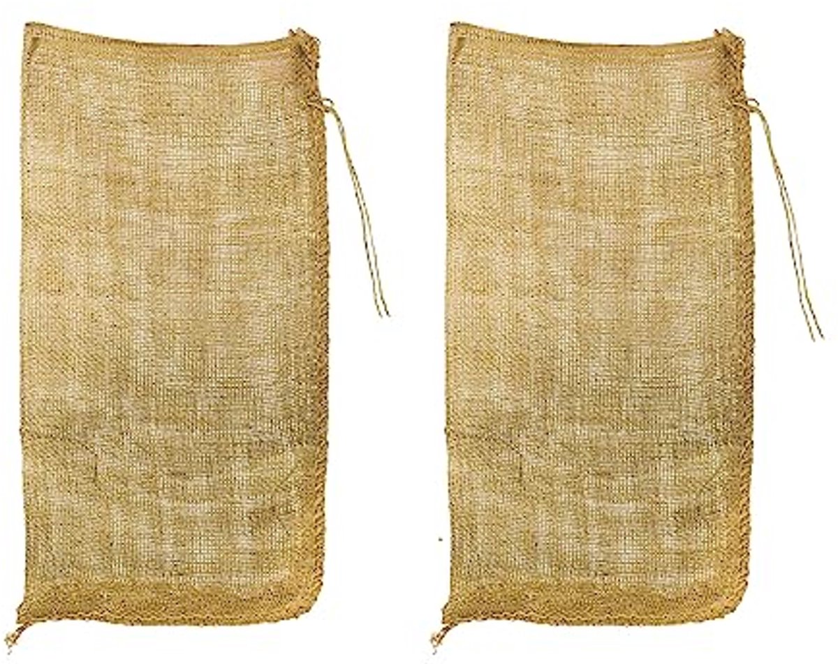 Jutezakken set van 3 - 100% jute - bruin - decoratief en stevig - verschillende maten