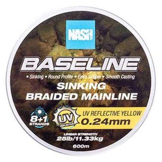 Nash Baseline Sinking 600 M Gevlochten Vislijn Transparant 0.240 mm van Nash — afbeelding 2