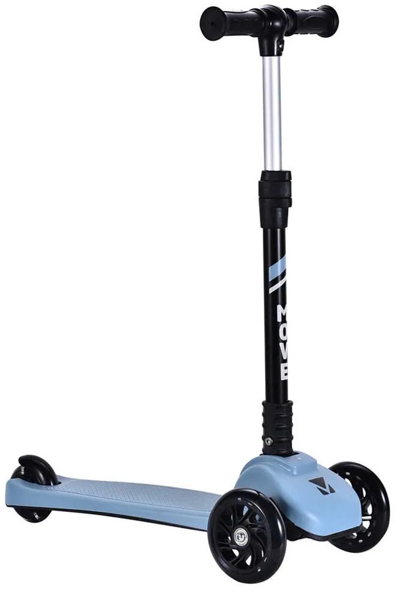 Bol.com 3-Wiel Step - Move Tri-Scoot - Pastel Blauw - Lichtgevende Wielen - Vouwbaar - In hoogte Verstelbaar Stuur - Vanaf 3 Jaar aanbieding