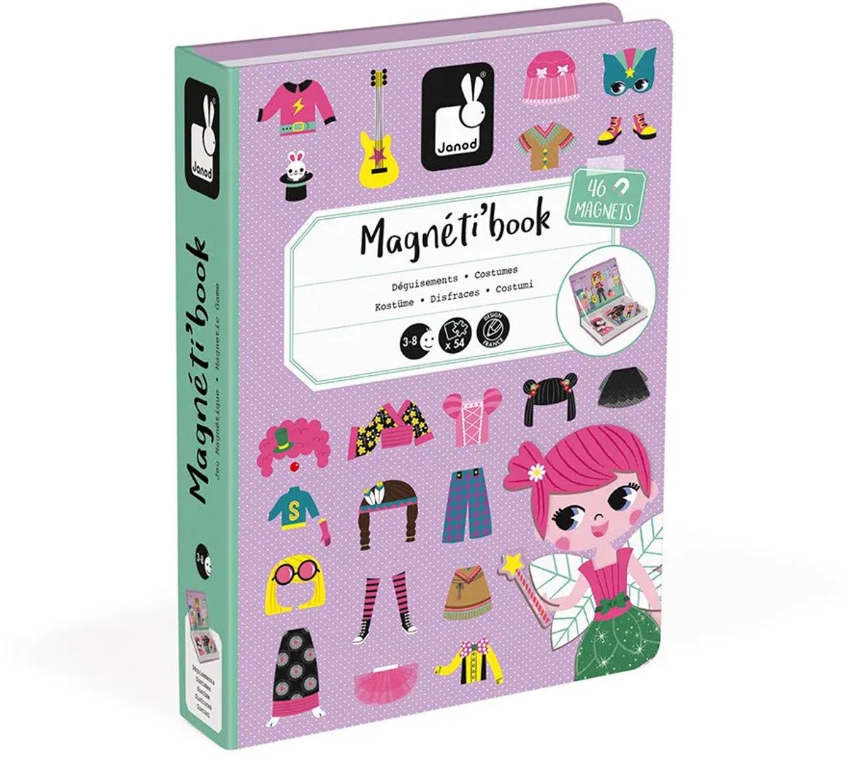 Janod - Magnetibook - Verkleedfeest Meisjes - Magneetboek Speelset — afbeelding 14
