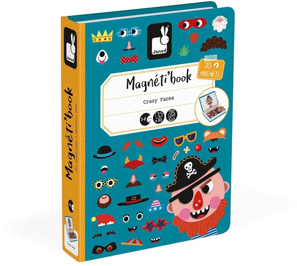Janod - Magnetibook - Gekke gezichten jongens — afbeelding 12