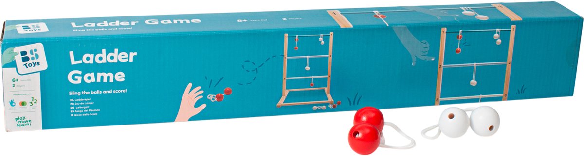 BS Toys Slingerspel - Werpspel voor Kinderen en Volwassenen - Hout - Slingerspel - Laddergolf - Buitenspeelgoed - Buitenspel - Werpspel - Buitenspeelgoed - Buitenspel - Buiten Spellen - Tuin Speelgoed — afbeelding 9