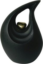Teardrop Urn Traan Zwart - Uitvaartwinkel Infinity