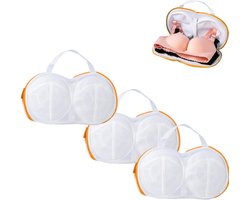 Waszakken - 3 Stuks Bh-Waszakken voor Wasgoed - Lingerie - Ondergoed - Bh-Tasset voor Wasmachine met Rits - Dames - Delicate Was