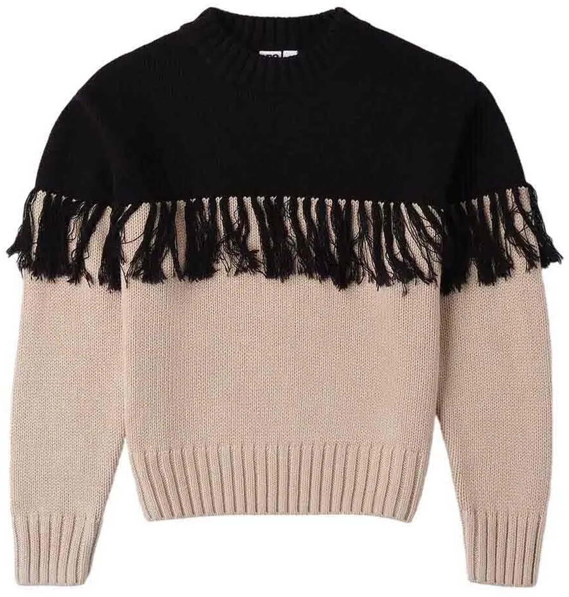 Ido 4a832 Trui Beige,Zwart 8 Years Meisjes