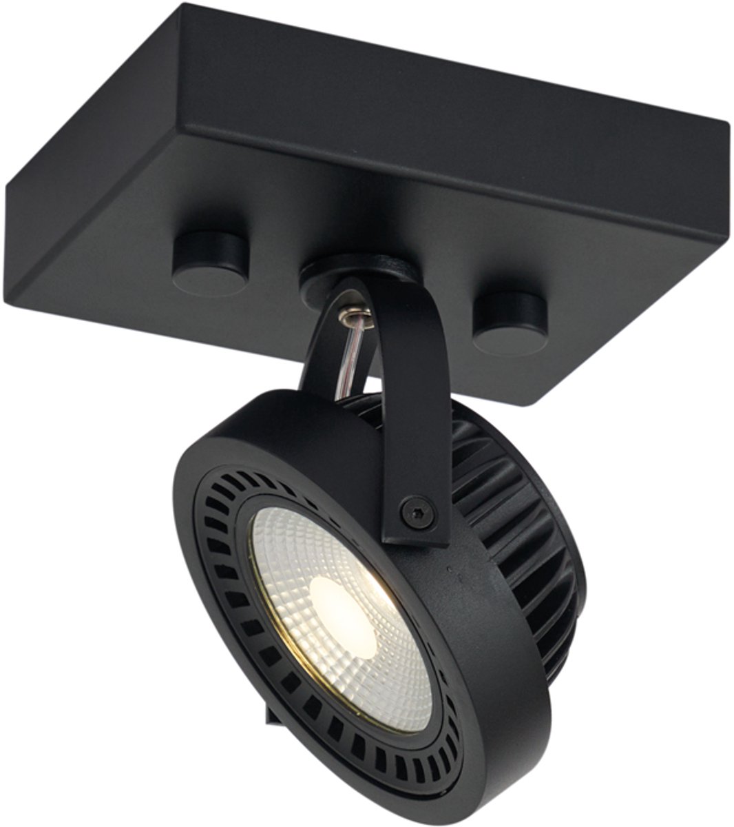 QAZQA Professional apollo - Moderne LED Plafondlamp en wandlamp - 1 lichts - L 15.5 cm - Zwart - Kantoor / Werkkamer,Winkel / Showroom,Keuken