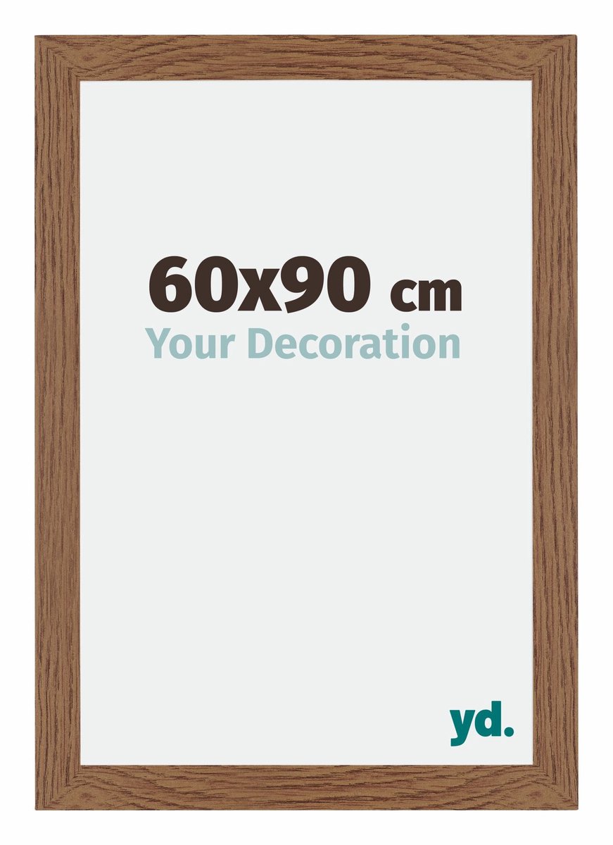 Your Decoration - Puzzellijst 60x90 cm - Eiken Rustiek - Puzzellijst 1500-2000 stukjes - MDF Fotolijst - Mura
