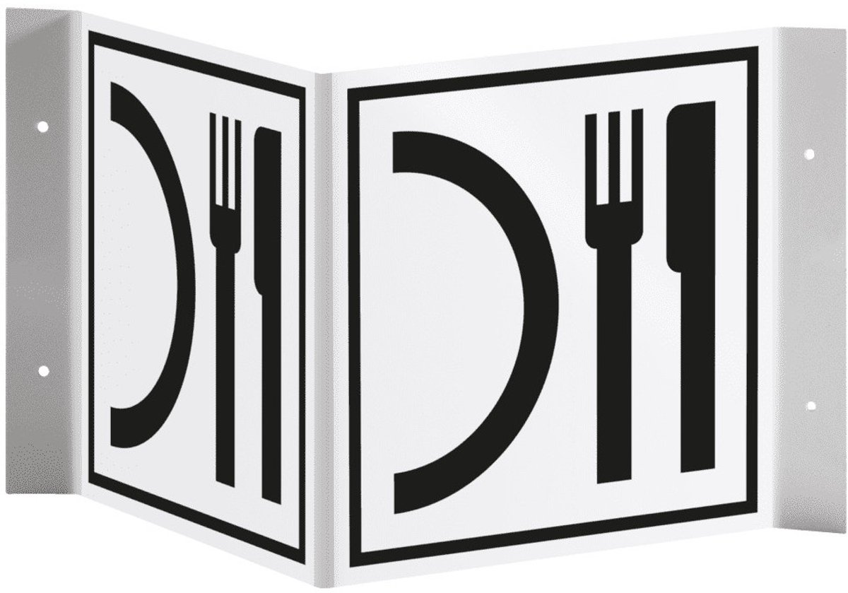 Panorama restaurant bord, 300 x 150 mm - kunststof