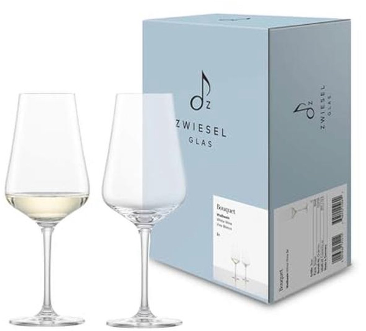 Set van 2 stijlvolle wijnglazen voor witte wijn - Vaatwasmachinebestendig Tritan-kristal - Made in Germany