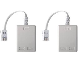 ADSL RJ11 Microfilter Splitter voor Breedband Internet en Telefoon