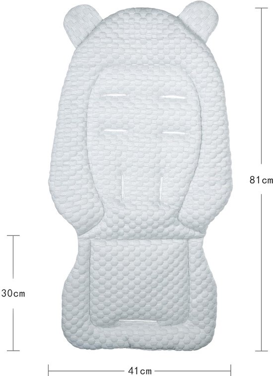 Universele Omkeerbare Kinderwagenzetelmat - Ademend Wassenbaar Pram/Buggy Kussen, Kinderwagenaccessoire van Merkloos — afbeelding 2