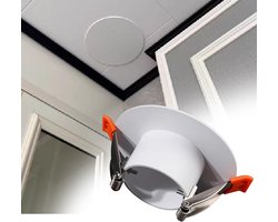 Plafond Gat Afdekplaat - ABS Materiaal - 13.4 cm Rond - Wit - Voor Waterleiding en Elektra - Veiligheidsdeksel - Binnen en Buiten - Eenvoudig te Installeren - Inclusief Schroeven